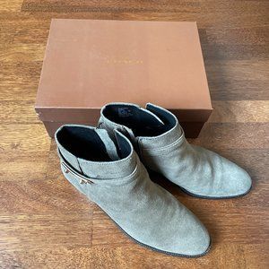 Coach Suede Gray/Slight Green Great Condition Booties